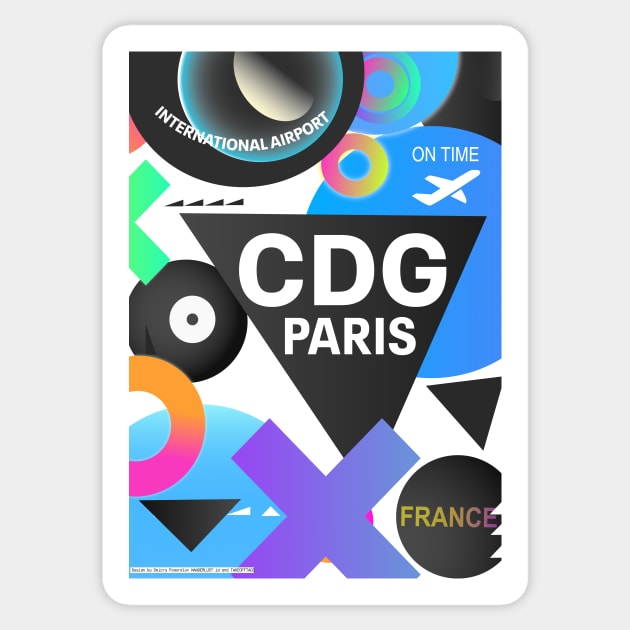 CDG airport Paris Sticker by Woohoo